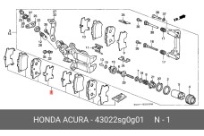 HONDA 43022-SG0-G01
