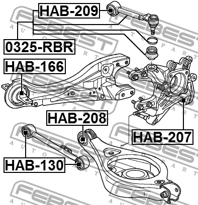 FeBest 0325-RBR 52390-SHJ-A01,52400-SHJ-A01