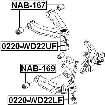 FeBest 0220-WD22UF 40110-2S485,40110-2S486,54524-VK385_JB