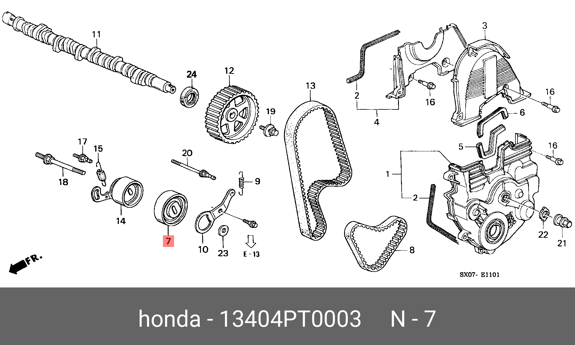 HONDA 13404-PT0-003 13404-PR0-004,13404-PT0-003,13404-PT0-004