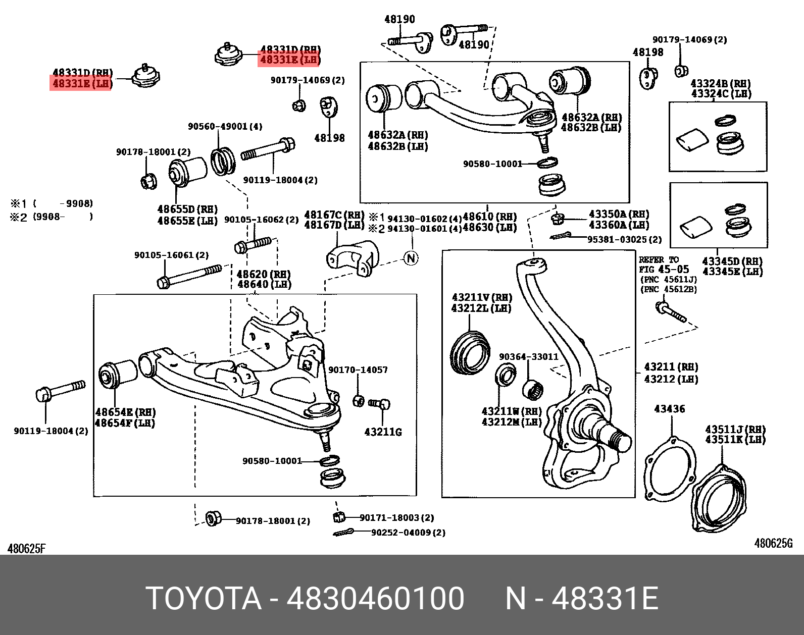 TOYOTA 48304 60100 48304 60100