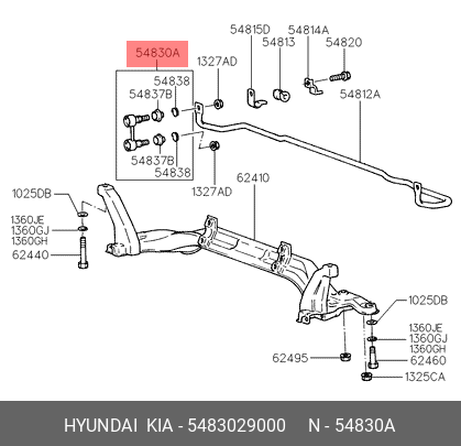 HYUNDAI 54830-29000 48820-20010,54830-29000,54830-29500