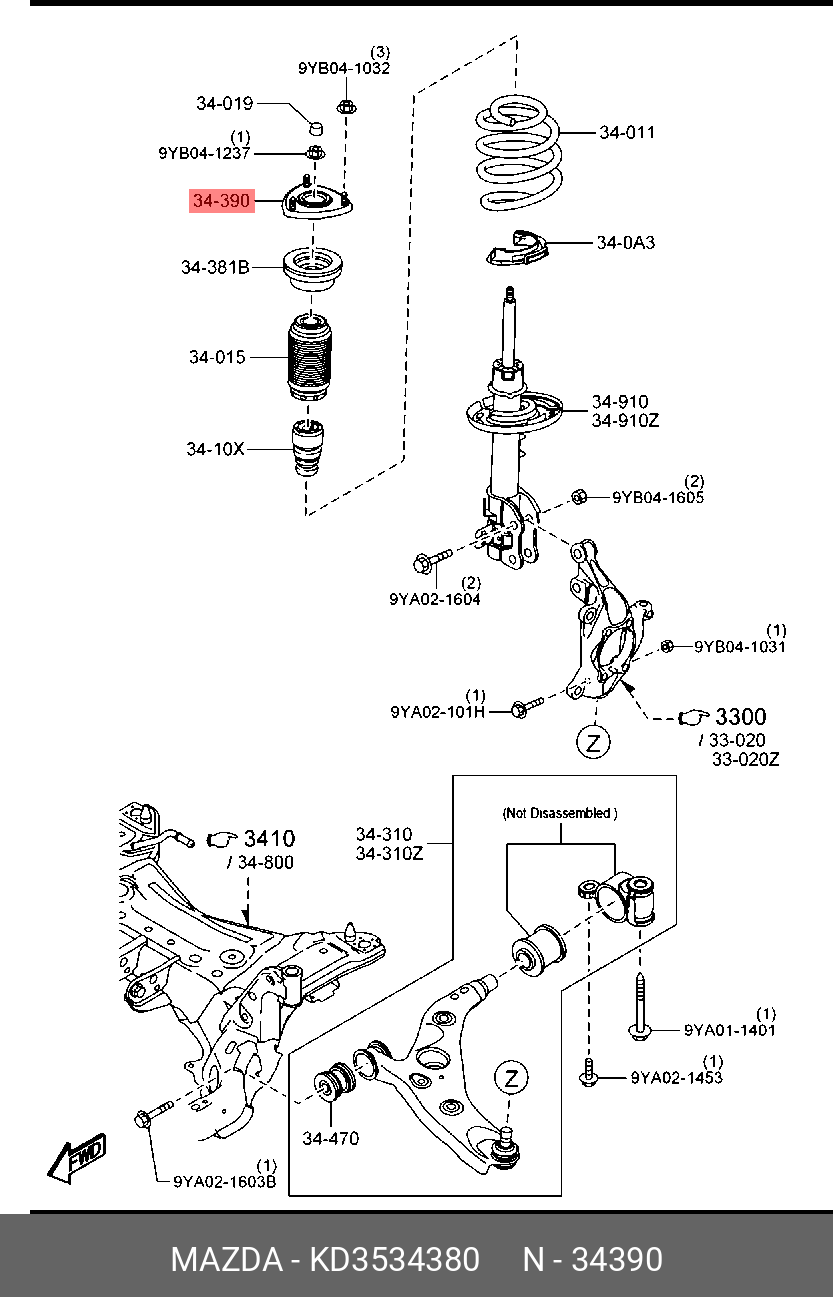 MAZDA KD35-34-380 KD35-34-380,BJS7-34-380,KD35-34-380C