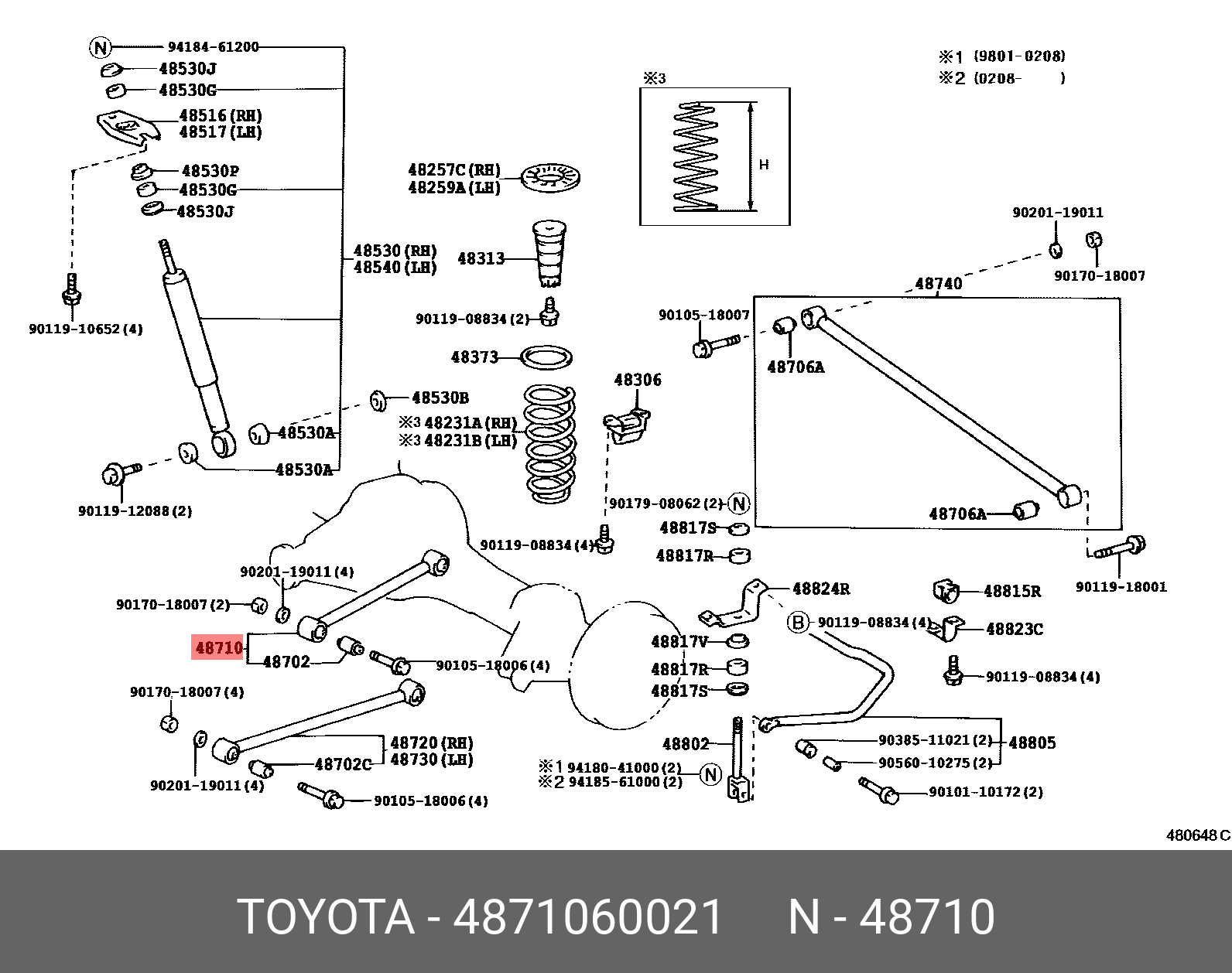 TOYOTA 48710-60021 48710-60020,48710-60021