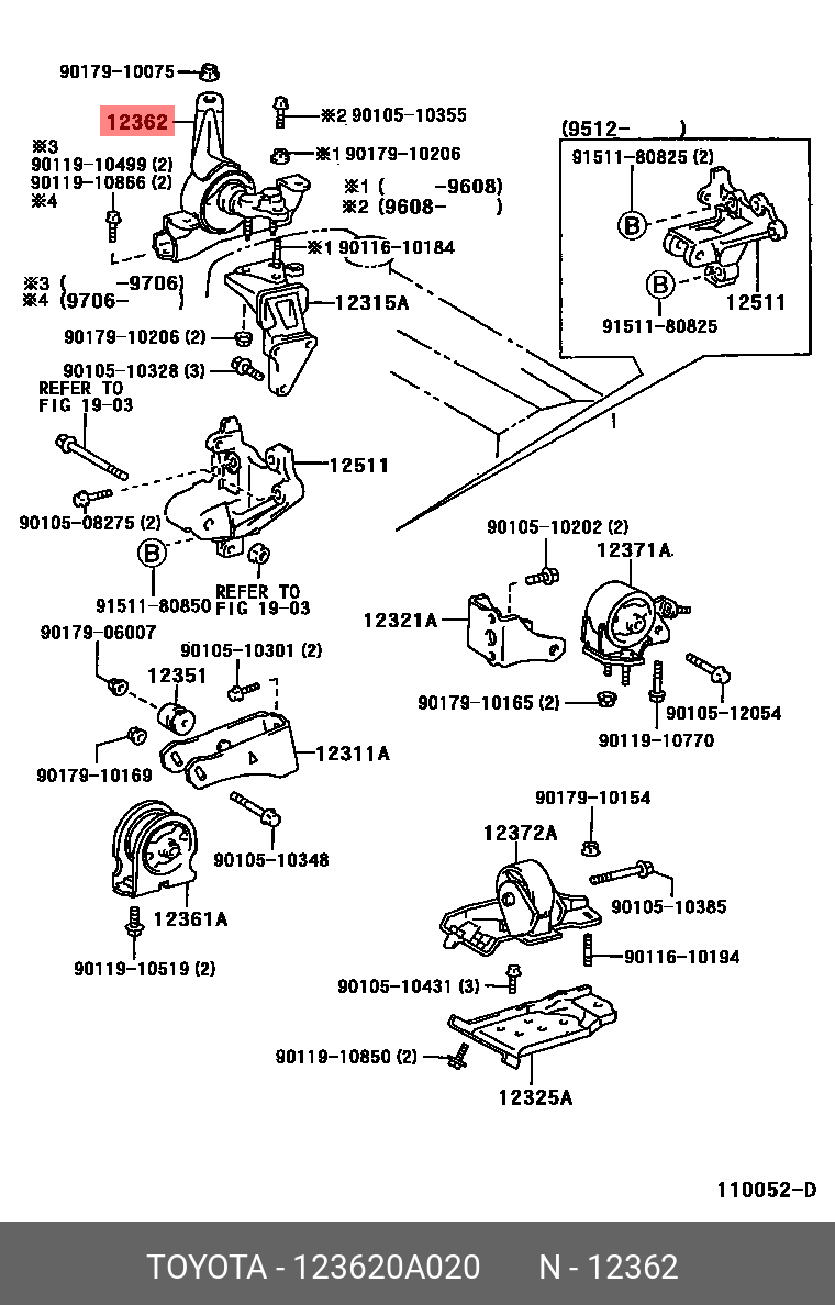 TOYOTA 12362-0A020 12362-0A020