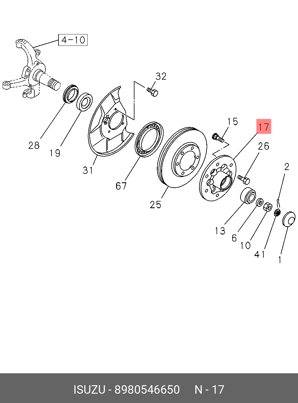 ISUZU 8-98054-665-0