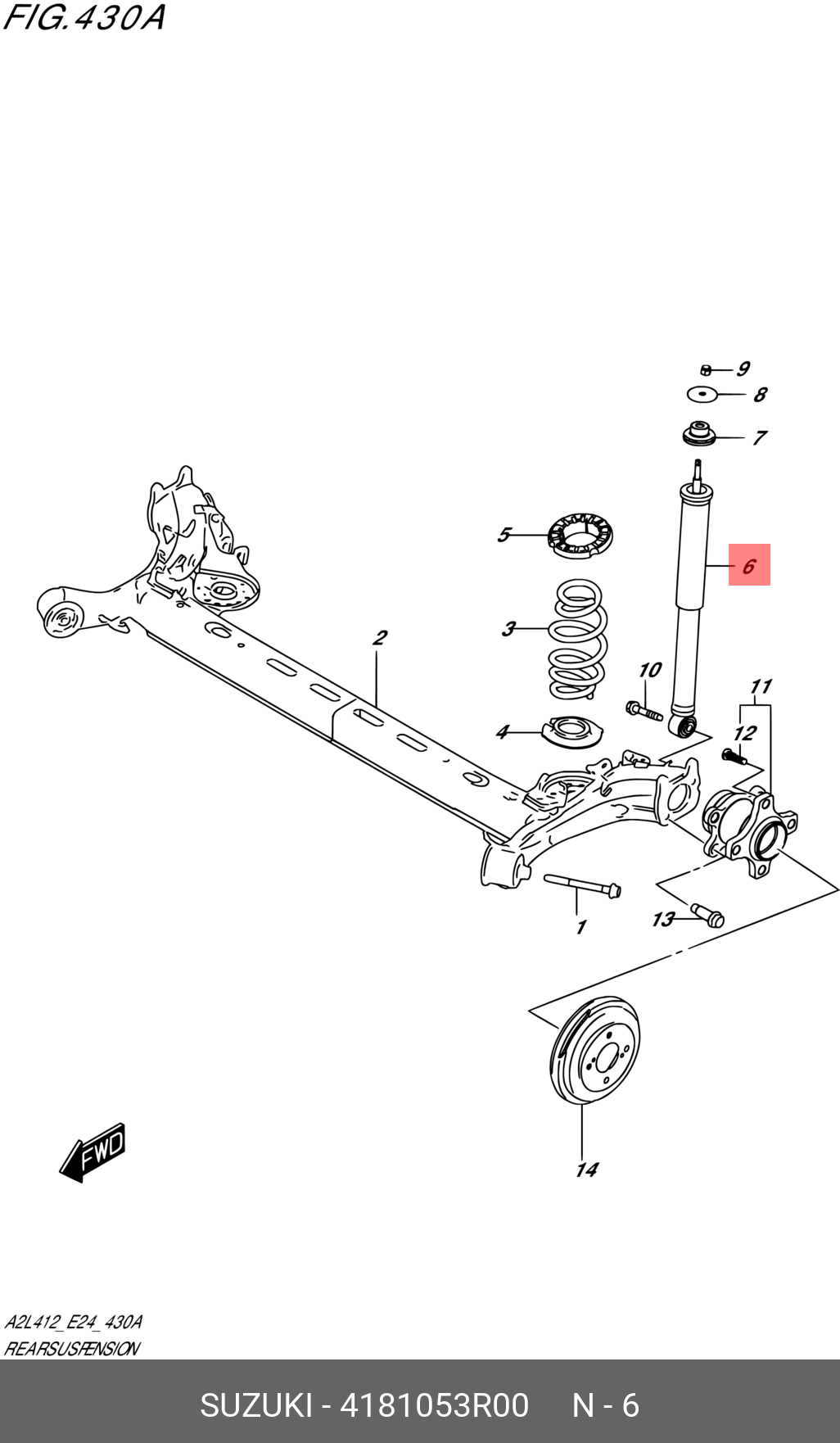 SUZUKI 41810-53R00 41810-53R00