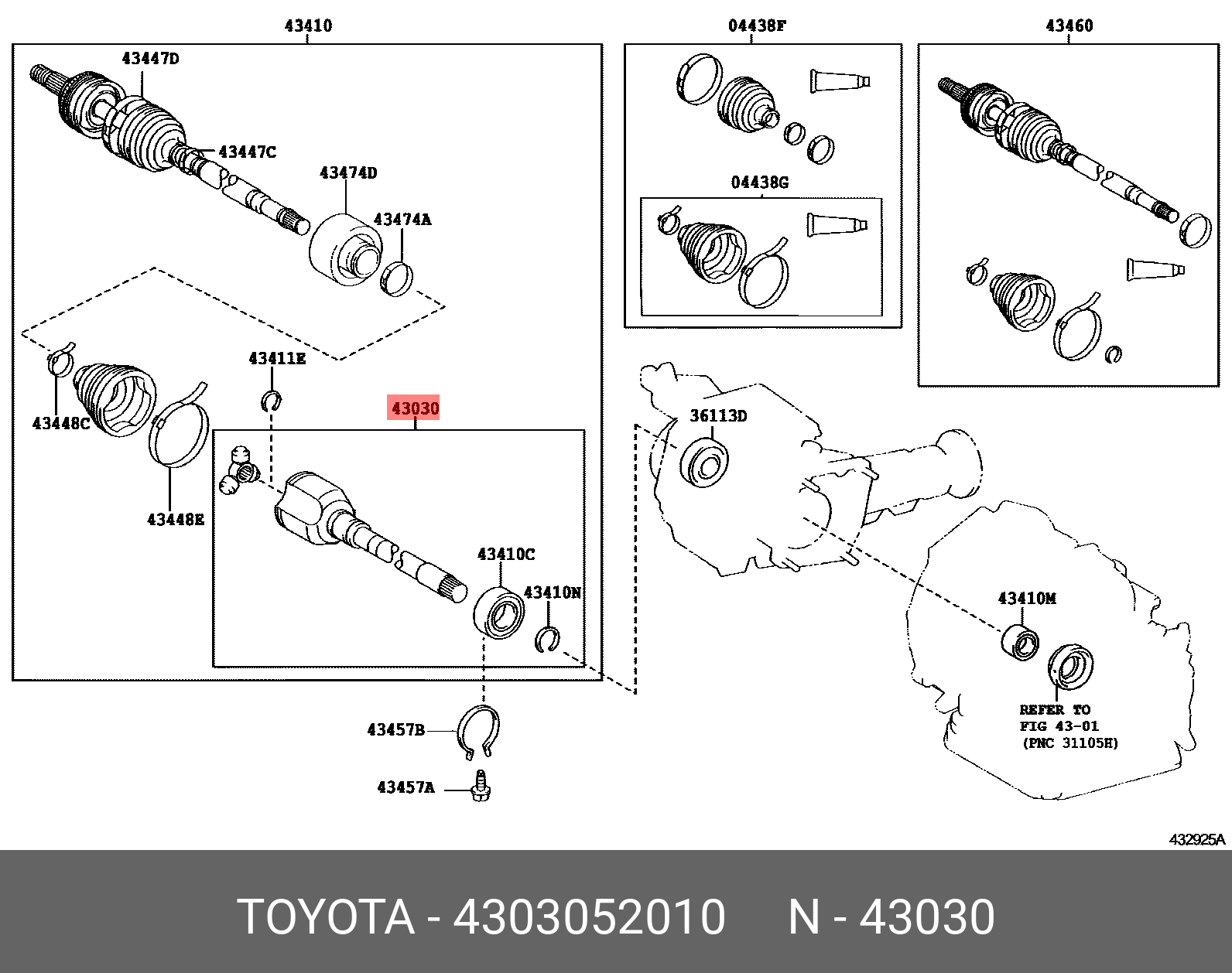 TOYOTA 43030-52010 43030-52010