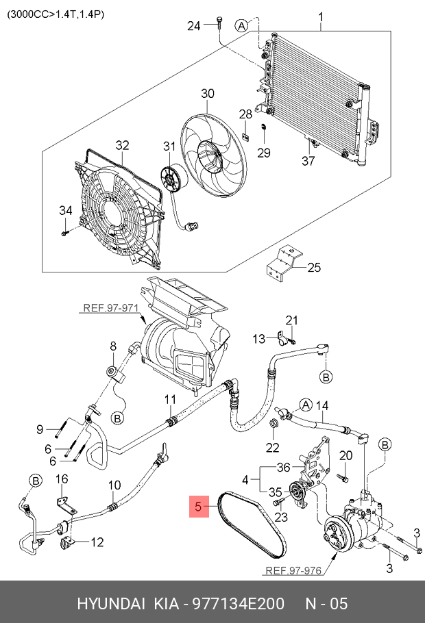 Hyundai   Kia 977134e200 97713-4e200,mh014417,ay16n-vh040