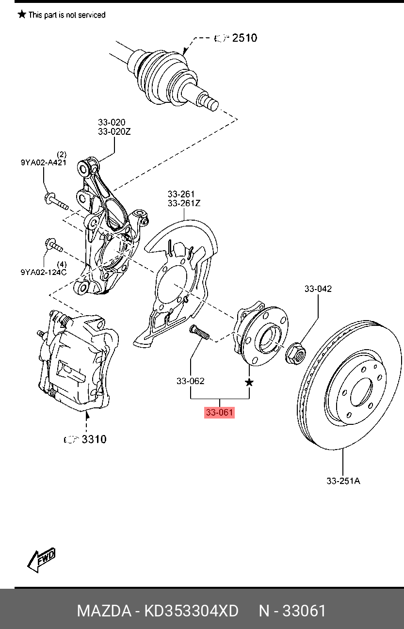 MAZDA KD35-33-04XD KD35-33-04XC,KD35-33-04XD